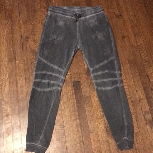 EUC True Religion Charcoal Grey Stars Biker Pant High Waisted Joggers - Picture 1 of 8